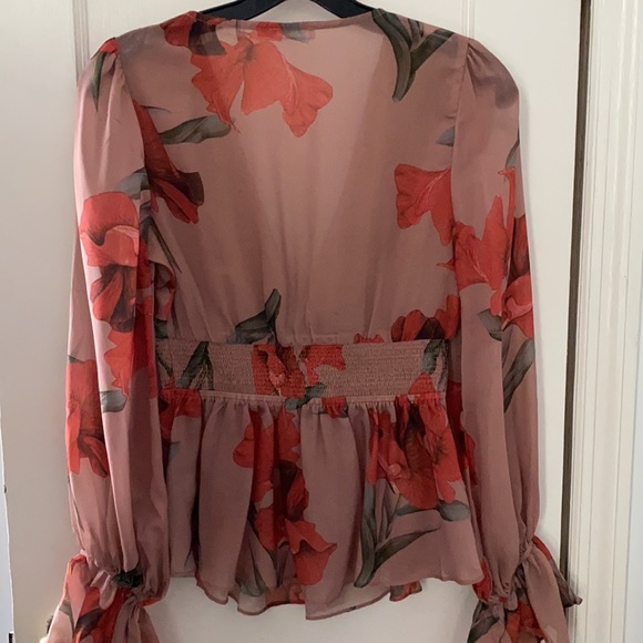 ASOS::Red Lilly & Beige Top (sold out on ASOS) - Picture 3 of 8